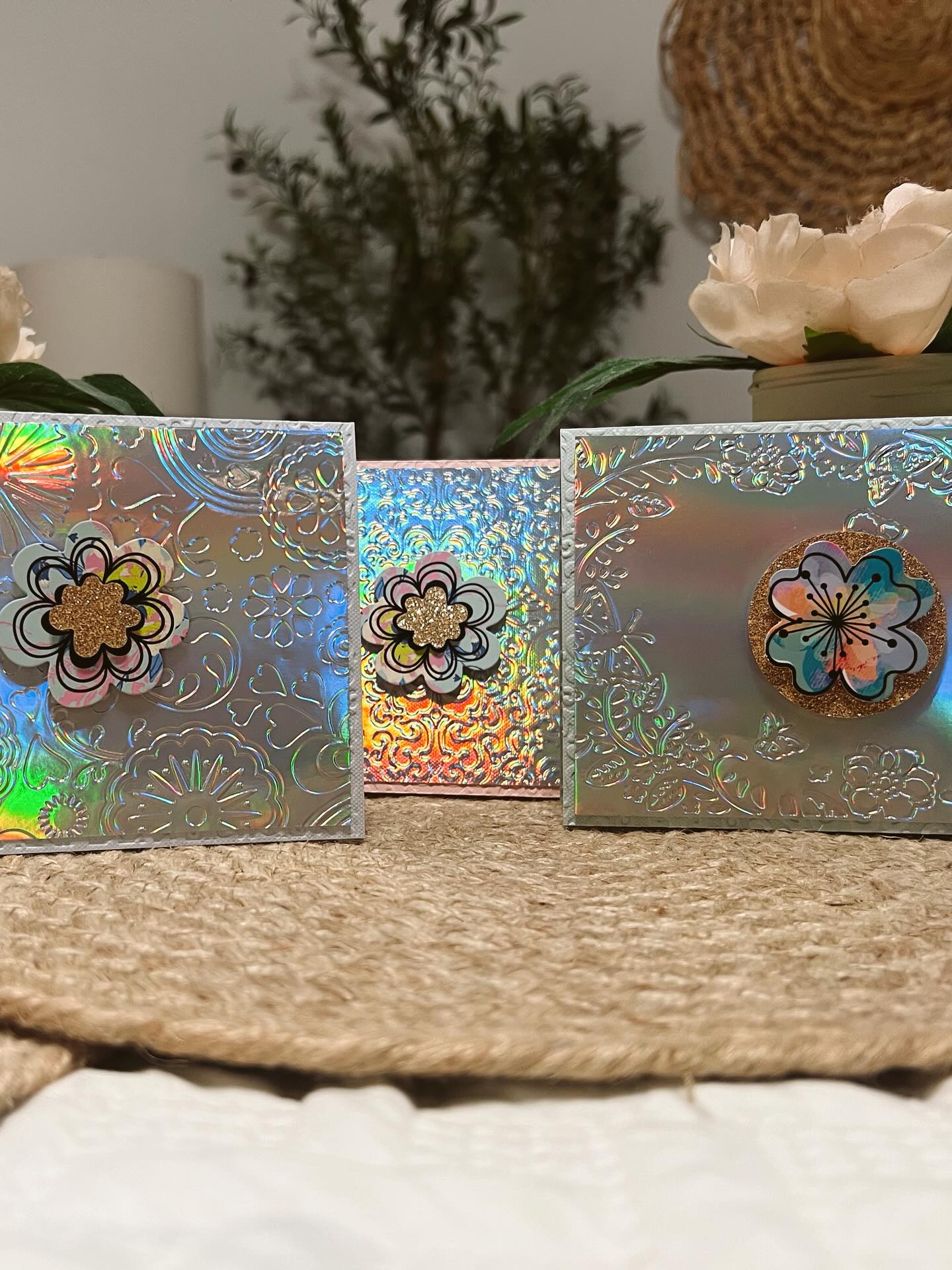 Set of 4 Handmade Greeting Cards