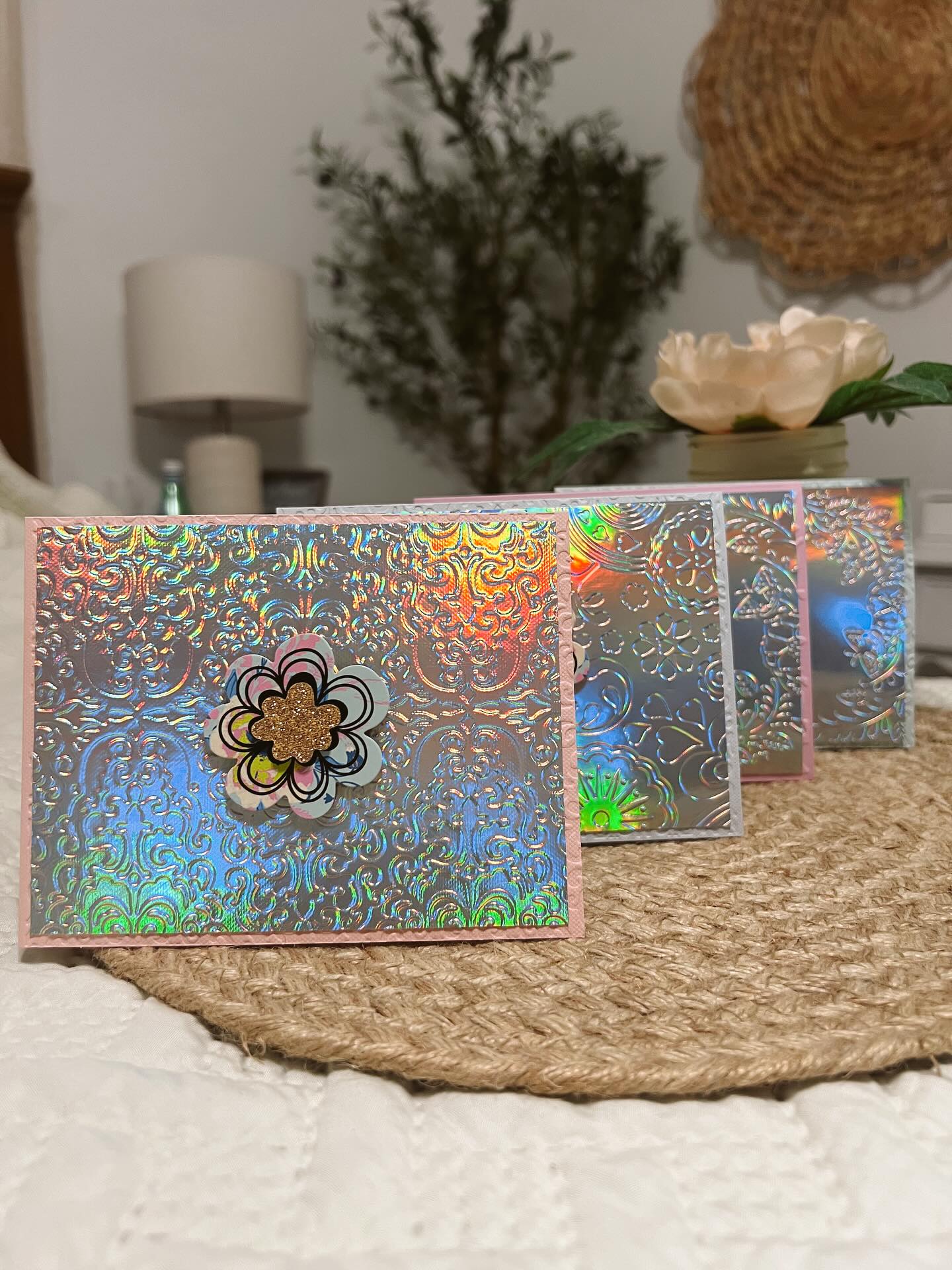 Set of 4 Handmade Greeting Cards